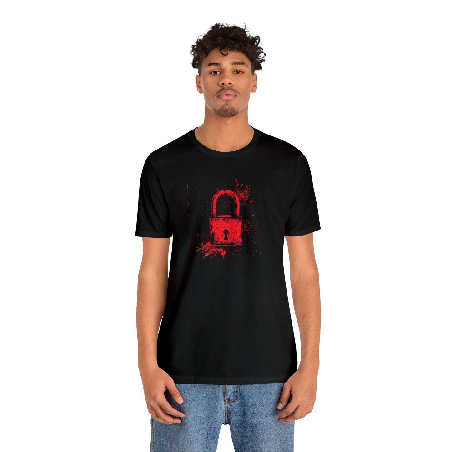 Red Vintage Padlock - T Shirt