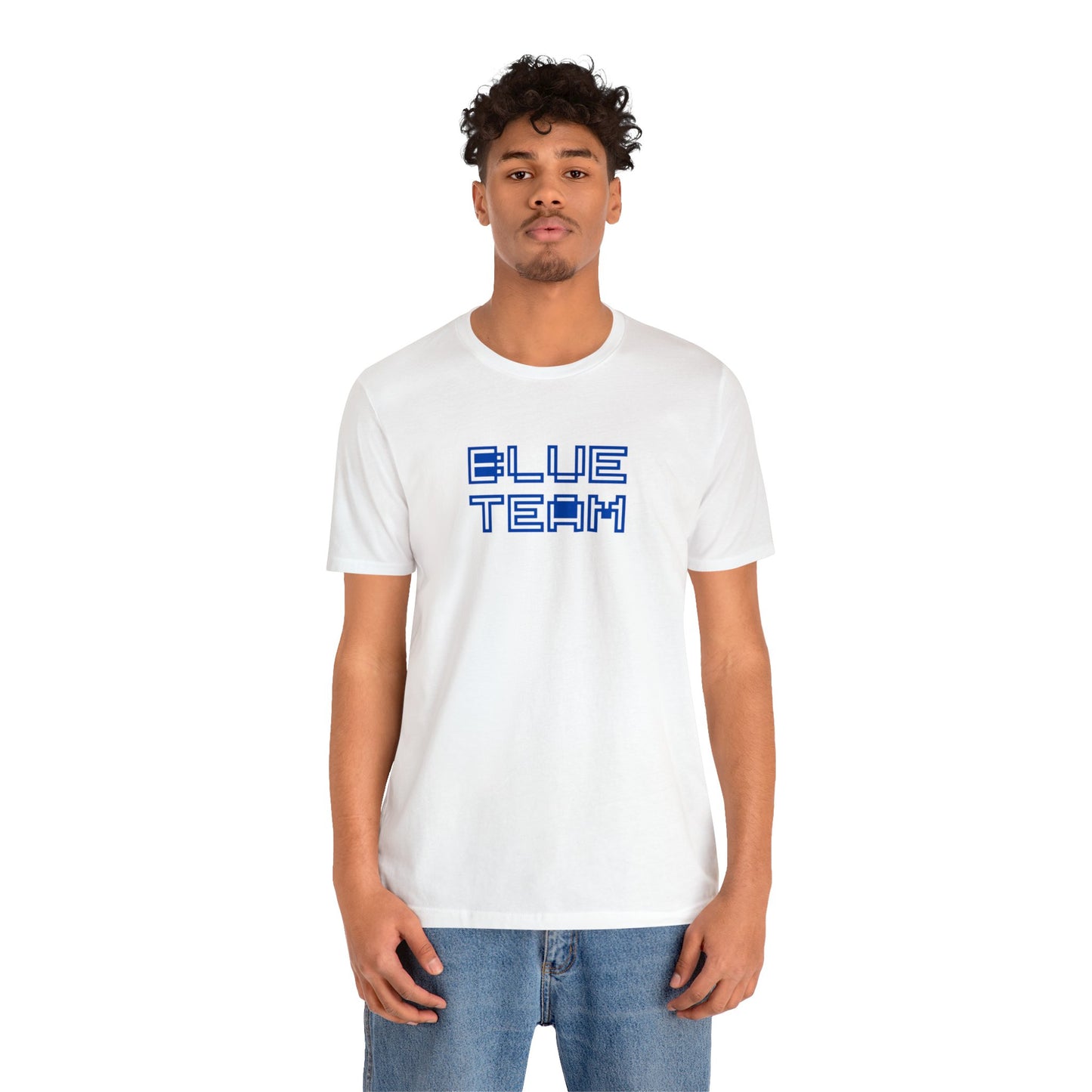 Blue Team Pixelated T Shirt