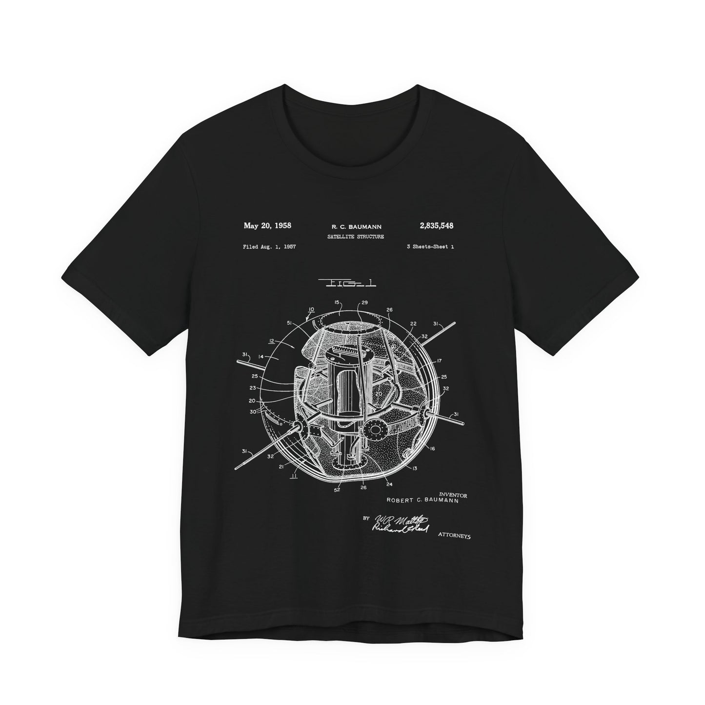 Satelite Structure - 1957 Patent - T-Shirt