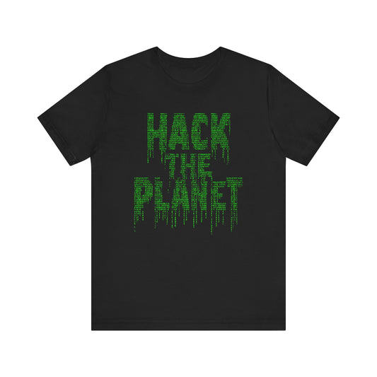 Hack the Planet - Code Rain - T-Shirt