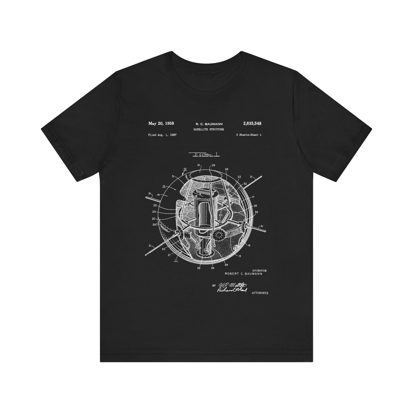 Satelite Structure - 1957 Patent - T-Shirt