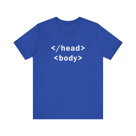 </head> <body> HTML tags - T-Shirt