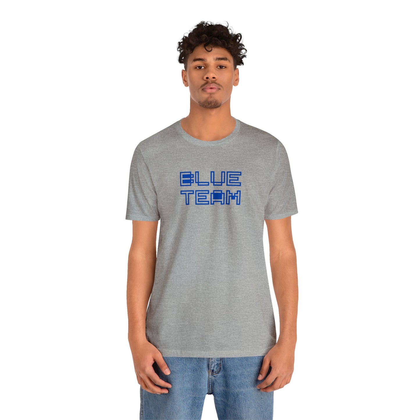 Blue Team Pixelated T Shirt